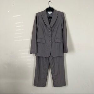 Dress barn, gray pinstripe, pants suit, size 10, ladies